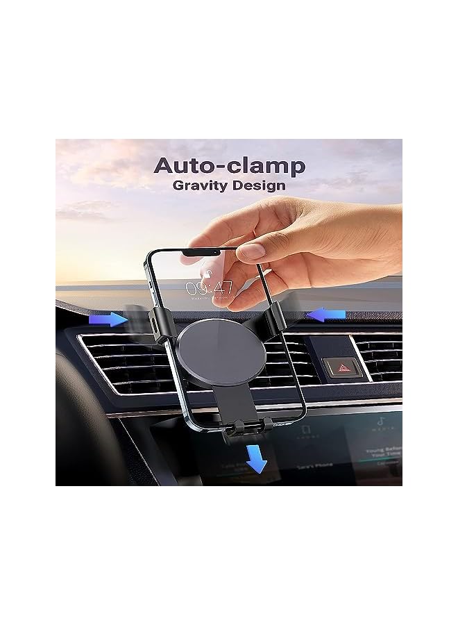 Green Tiger Car Phone Holder, Car Holder for Air Vent Phone Holder Gravity Car Mobile Holder Compatible with iPhone 13/13 Mini/13Pro/13Pro Max 12 11, Galaxy S21 S20 Huawei Mate 30 Google Pixel 2 (Black) - Image 2
