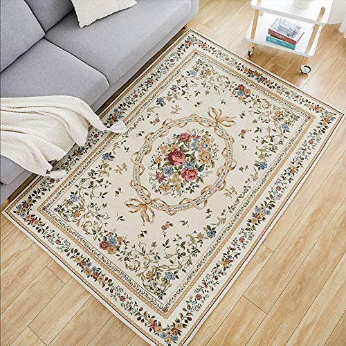 UKELER Royal Collection New Traditional Oriental Rug Home Decor Collection Floral Rugs Carpet for Bedroom (55''x78.7'', Euro Romance) - Image 1