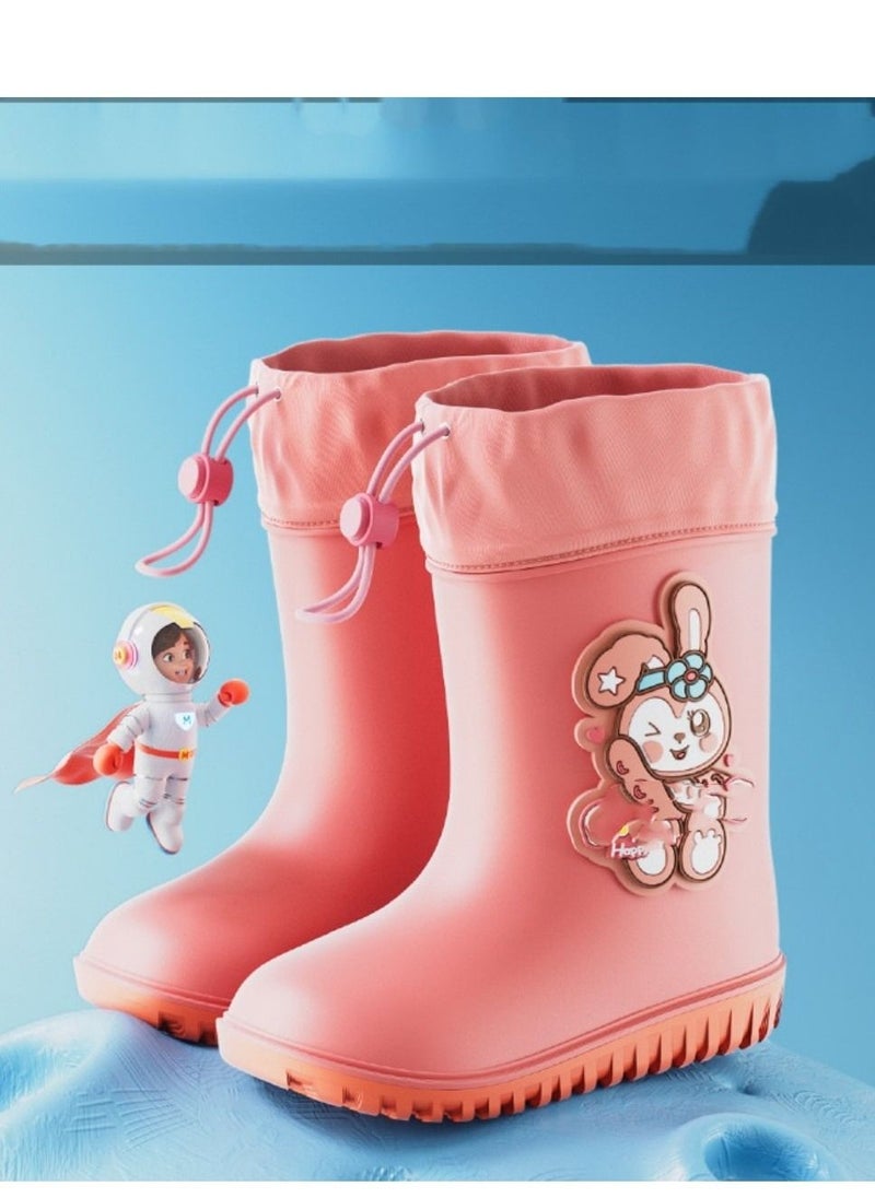 Loquat Children's Rain Boots Cartoon Anti-slip Light 