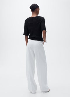 MANGO Short-Sleeved Crochet Sweater  - Image 2