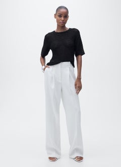 MANGO Short-Sleeved Crochet Sweater  - Image 4