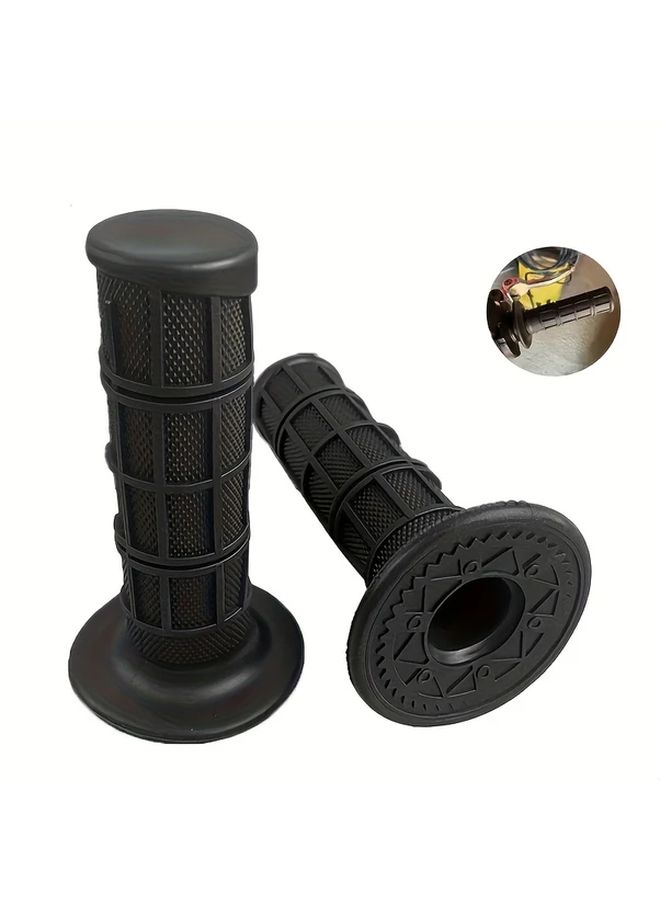 2 Pcs Silicone Motorcycle Handlebar Grips Non Slip Shock Absorbing Ergonomic Design for Off Road Bikes Dirt Bikes Black Motorcycle Accessories - Image 3