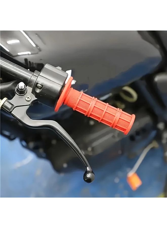 2 Pcs Silicone Motorcycle Handlebar Grips Non Slip Shock Absorbing Ergonomic Design for Off Road Bikes Dirt Bikes Black Motorcycle Accessories - Image 4