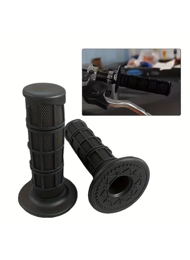 2 Pcs Silicone Motorcycle Handlebar Grips Non Slip Shock Absorbing Ergonomic Design for Off Road Bikes Dirt Bikes Black Motorcycle Accessories - Image 5