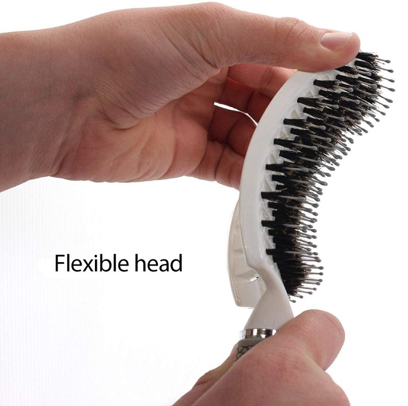 Ineffable Care Boar Bristle Hair Brush set â€“ Curved and Vented for Wet and Dry Detangling Hair Brush for Women Long, Thick, Thin, Curly & Tangled Hair Vent Brush - Stocking Stuffers Gift kit - Image 4