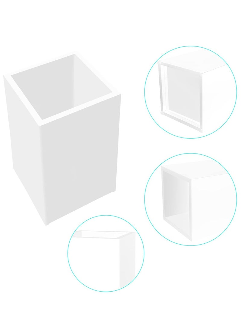 إسكدنيا بيك الأكريليك الأبيض حاوية القلم 2 بك，منظم الأدوات المكتبية للمكاتب المدارس والبيوت - Image 5