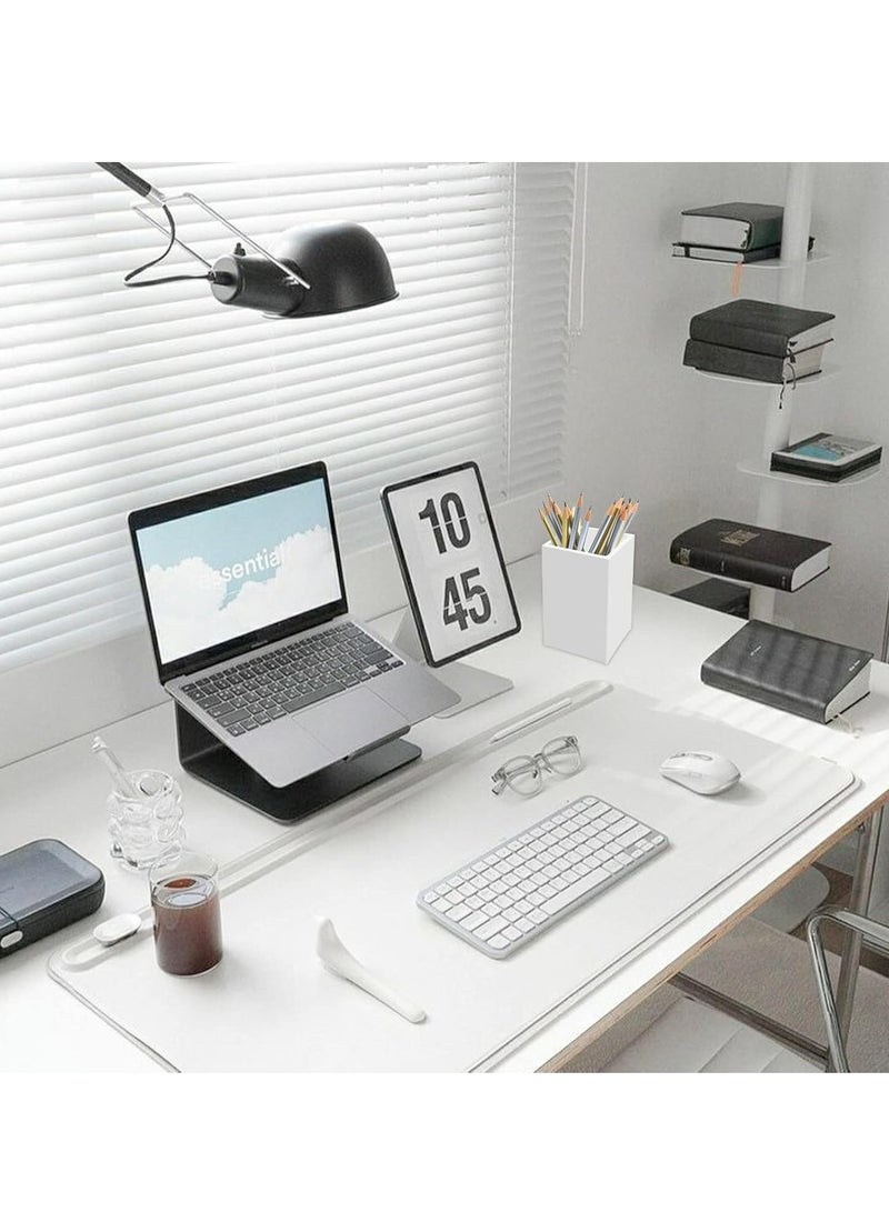 إسكدنيا بيك الأكريليك الأبيض حاوية القلم 2 بك，منظم الأدوات المكتبية للمكاتب المدارس والبيوت - Image 2