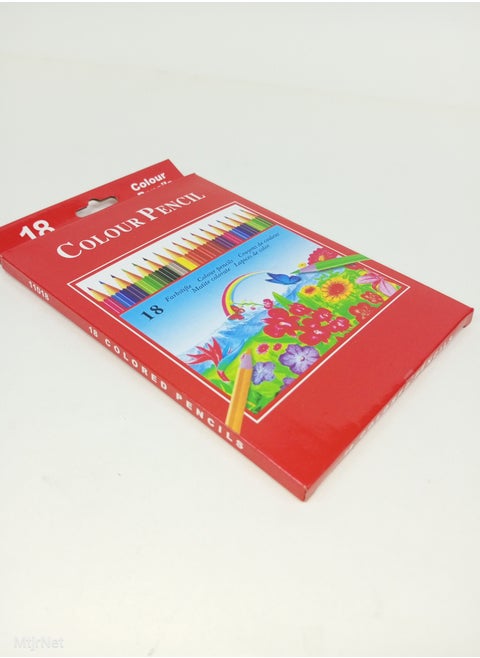 Pack Of 18-Pieces Color Pencils Set Multicolor