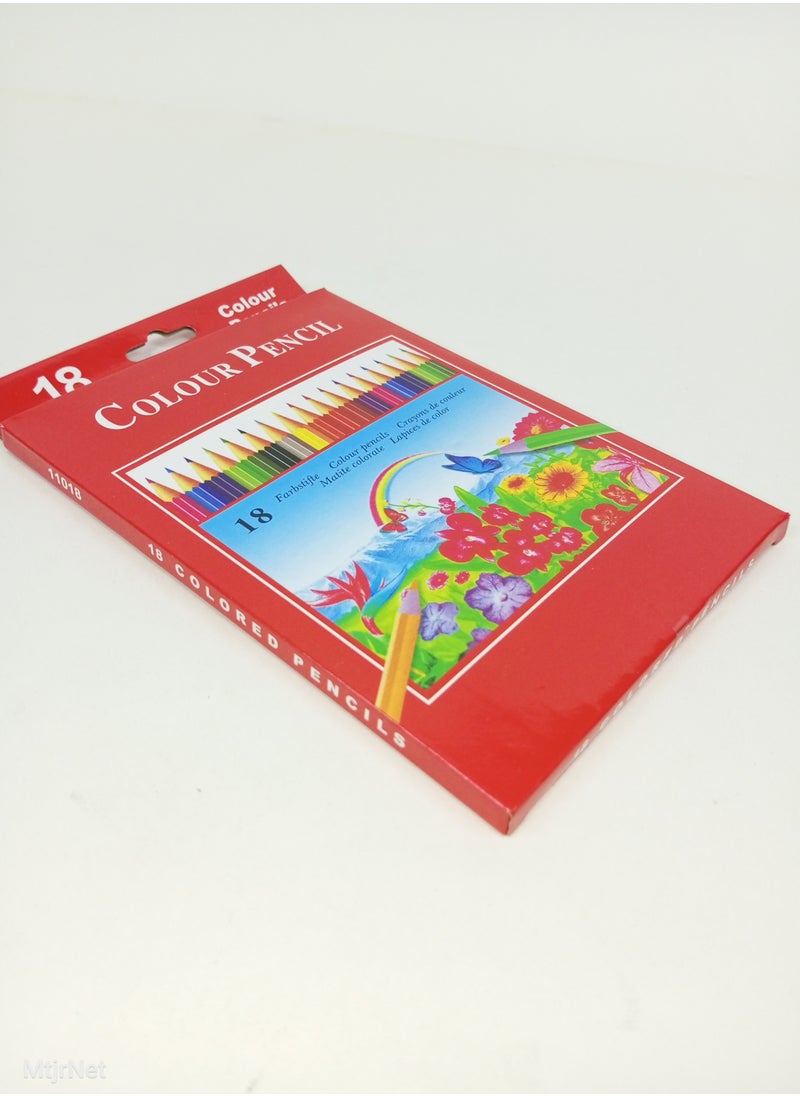 MtjrNet - Pack Of 18-Pieces Color Pencils Set Multicolor - Image 1