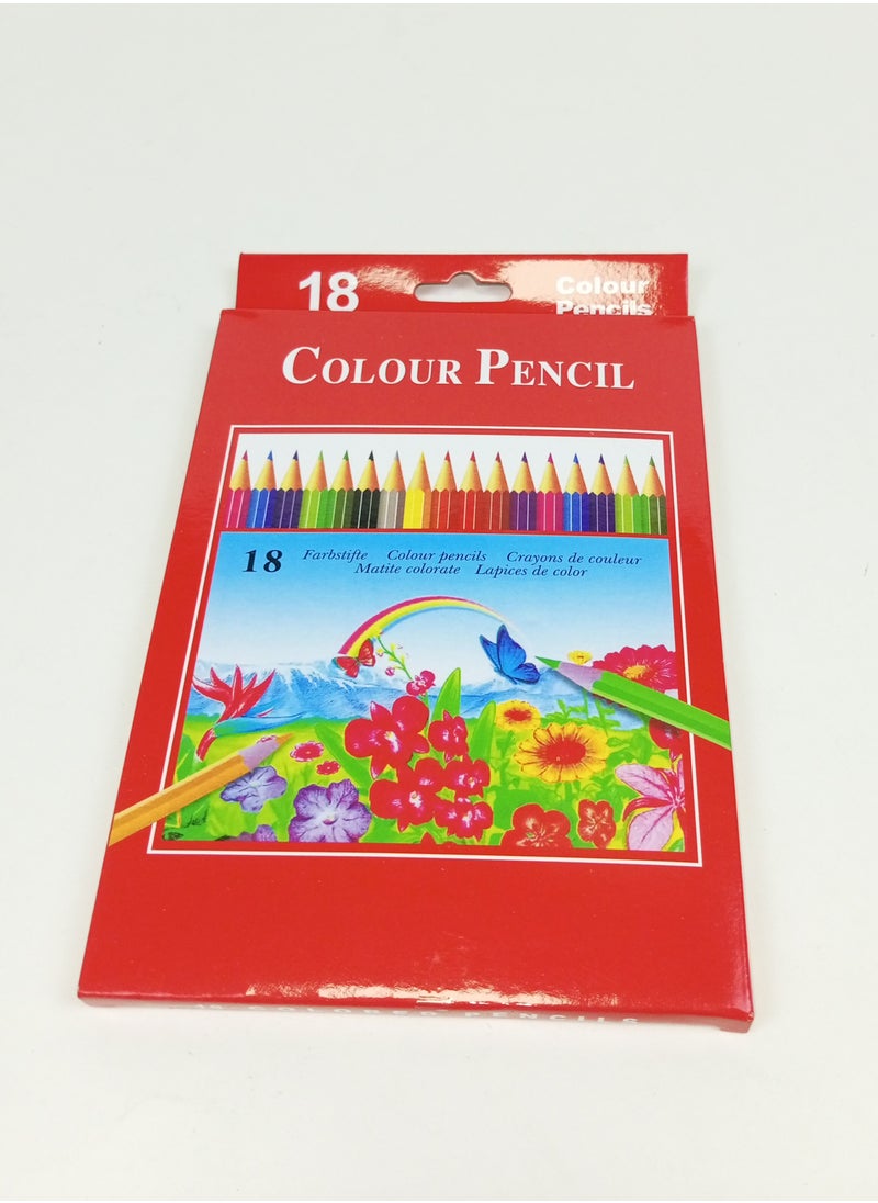 MtjrNet - Pack Of 18-Pieces Color Pencils Set Multicolor - Image 1