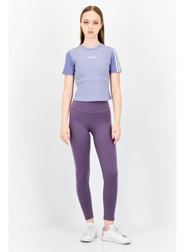 adidas Originals Women Sportswear Fit Short Sleeves Outdoor Top, Purple  - Image 4