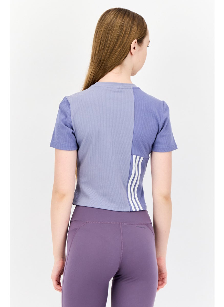 adidas Originals - Women Sportswear Fit Short Sleeves Outdoor Top, Purple - Image 1