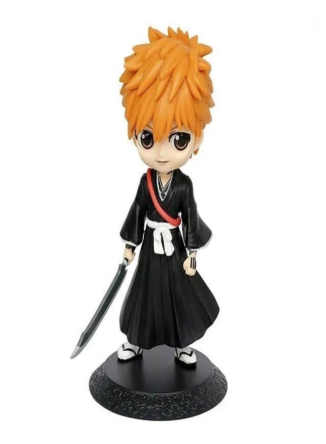 Abelestore|| Bleach Kurosaki Ichigo- 2 Action Figure Miniature Doll (Toy Figure) SpecialEdition for Car Dashboard, Decoration, Cake, Office Desk & Study Table (Height- 16cm) - (Pack of 1) - Image 1