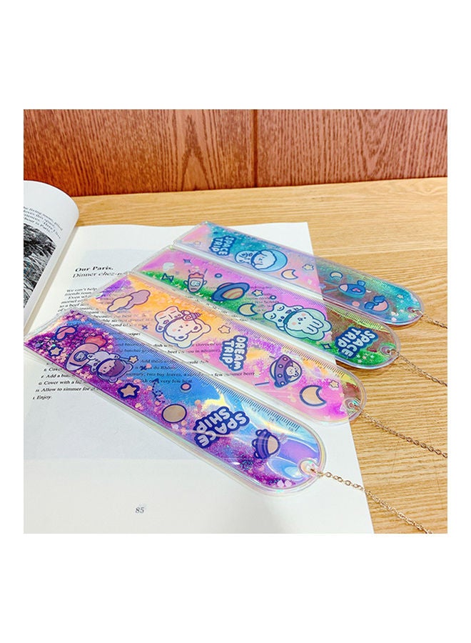 NIBEMINENT Glitter Quicksand Ruler Bookmark Multicolour - Image 2