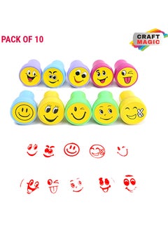 Emoji Stamps for Kids - 10 Pack Self-Inking Smiley Face Stampers for Birthday Party Supplies, Goodie Bags, Classroom Rewards, Teacher Supplies, Includes 3 Emoji Badges - pzsku/ZA82FFFB09610D6B78596Z/45/_/1738519311/e065f401-7a73-4137-a721-0071fead713e