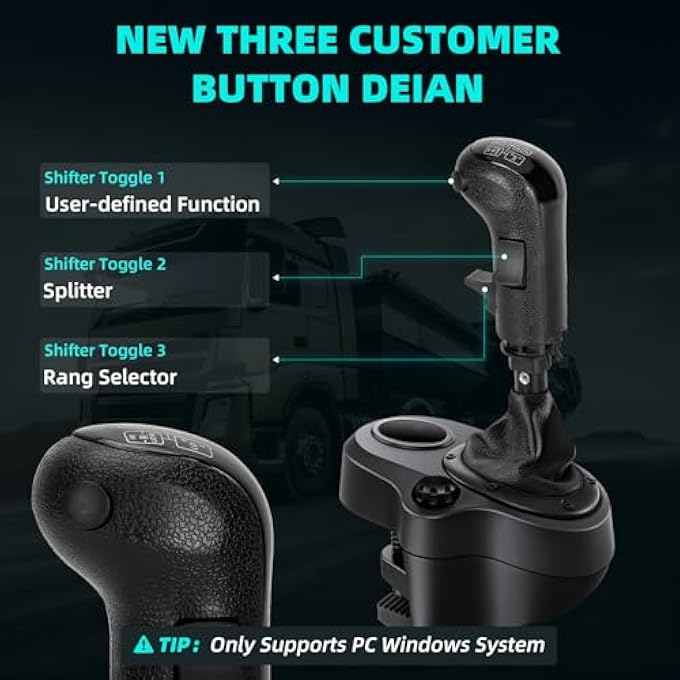 rayihni TRUCK SIMULATOR SHIFTER,COMPATIBLE WITH LOGITECH G25, G27, G29, G923, THRUSTMASTER TH8A SHIFTER - Image 3