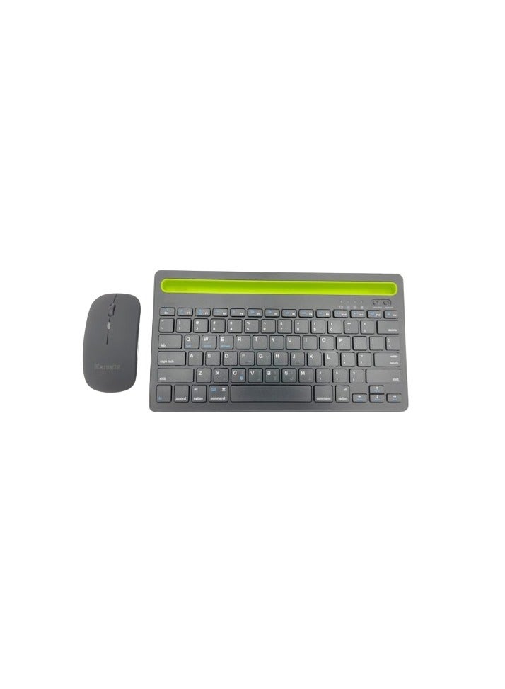 Kannzz Rechargeable Bluetooth Keyboard Arabic & English with Wireless Mouse: Multi-Device Dual Channel Compatibility for iOS, Windows, and Android. - Image 1