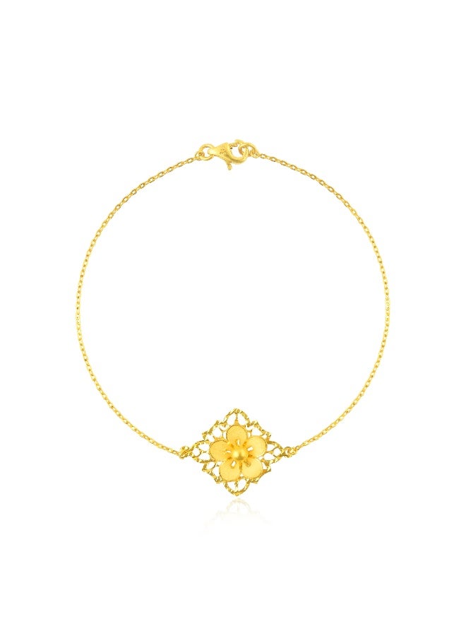 BAFLEH JEWELLERY Floral Grace in 22kt Bracelet that Blossoms with Beauty  - Image 1
