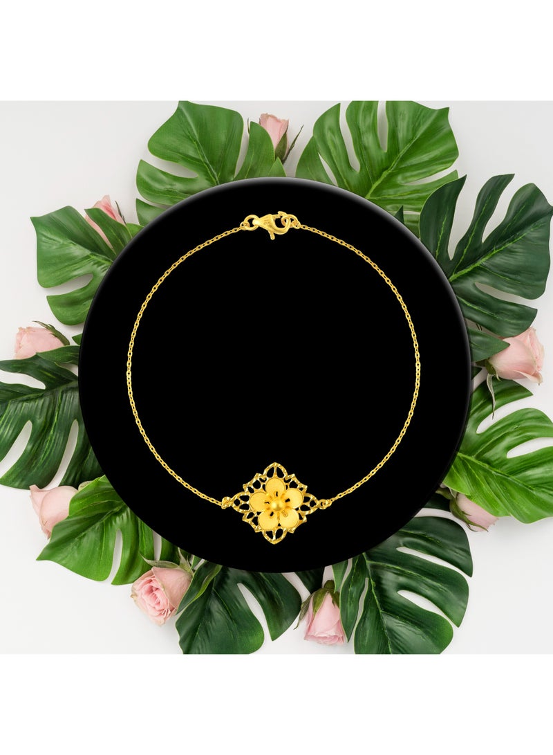 BAFLEH JEWELLERY Floral Grace in 22kt Bracelet that Blossoms with Beauty  - Image 3
