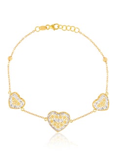 22k Gold Heart Shaped Bracelet Perfect Valentine's Gift