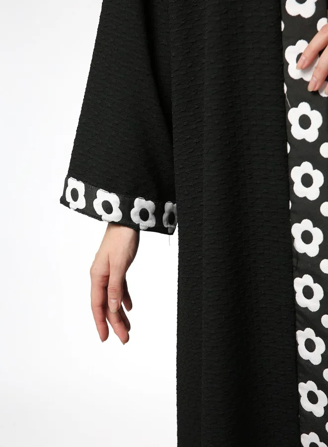 Line73 by Zahra Floral Harmony A-Line Abaya