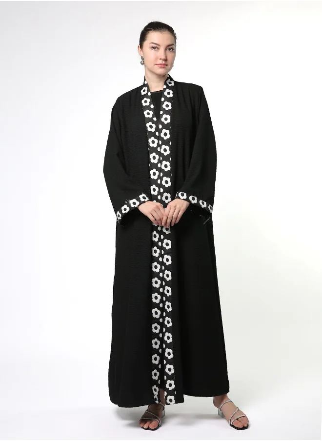 Line73 by Zahra Floral Harmony A-Line Abaya