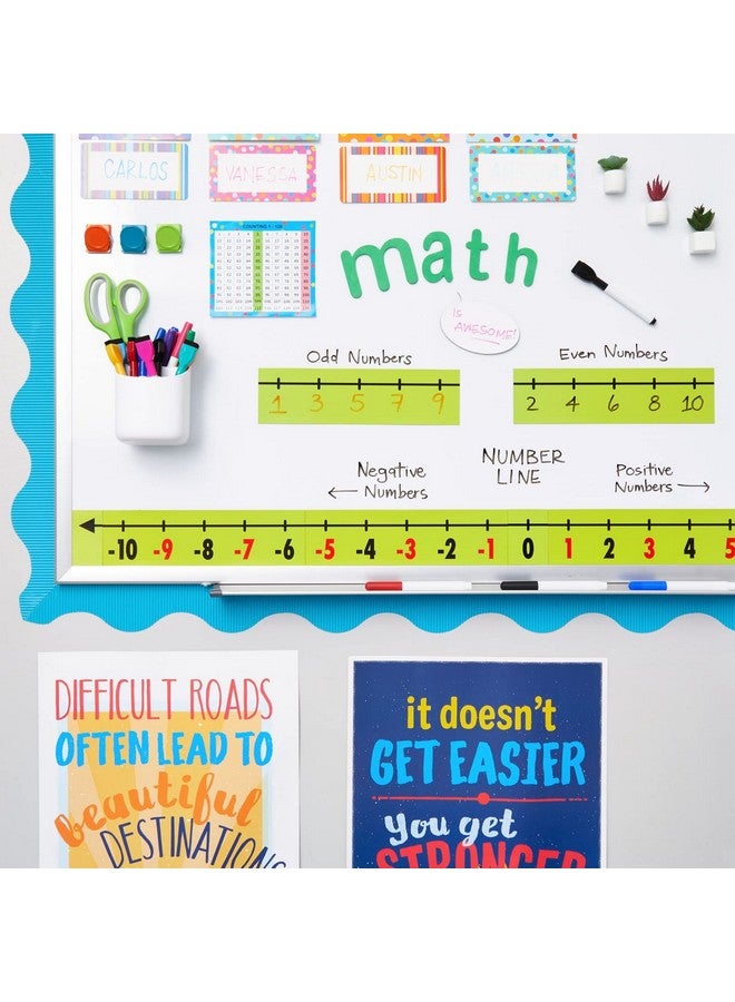 37 Piece Magnetic Numbers For Whiteboard - Integer Number Line For Classroom Wall - Dry Erase Math Teacher Supplies (-40 To 120) - Magnetic Number Line For Classroom Whiteboard