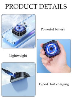 DUNISO Magnetic Semi-Conductor Cooling Chip for Live Streaming and Gaming, Fast Phone Cooling Fan with RGB Lights and Fast Charging, Cellphone Radiator for Mobile Gaming TikTok Live Strea  - Image 3