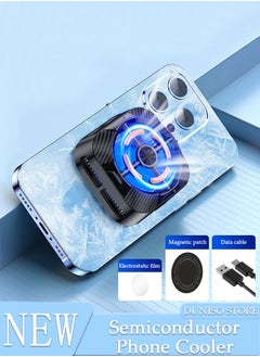 DUNISO Magnetic Semi-Conductor Cooling Chip for Live Streaming and Gaming, Fast Phone Cooling Fan with RGB Lights and Fast Charging, Cellphone Radiator for Mobile Gaming TikTok Live Strea  - Image 1