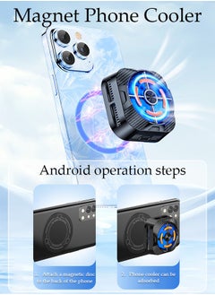 DUNISO Magnetic Semi-Conductor Cooling Chip for Live Streaming and Gaming, Fast Phone Cooling Fan with RGB Lights and Fast Charging, Cellphone Radiator for Mobile Gaming TikTok Live Strea  - Image 5
