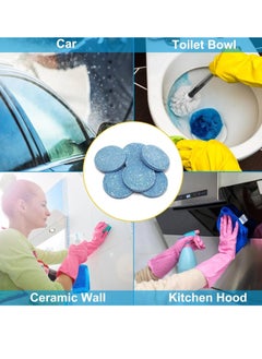 ONELUX 100 Pcs Car Windshield Washer Tablets Windshield Wiper Fluid Concentrated Clean Tablets 1 Piece Makes 1 Gallons Remove Glass Stains with De Icer or Methanol Glass Wash Cleaning Tablets  - Image 4