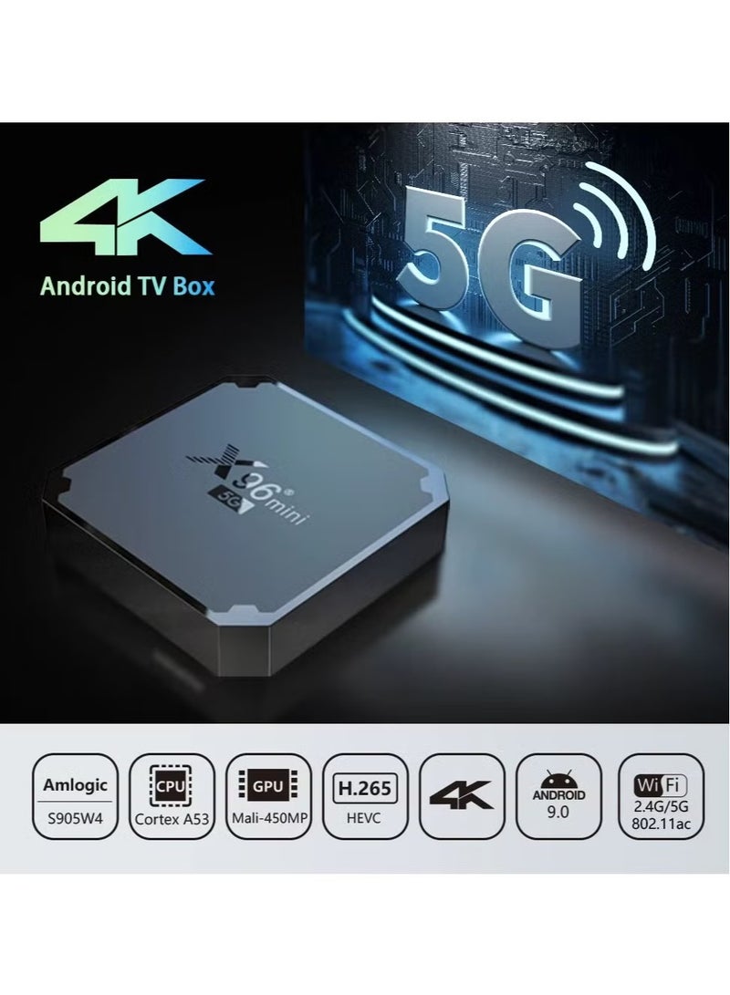 X96 Mini 5G Android TV Box | 2GB RAM + 16GB ROM | Android 9.0 | Amlogic S905W4 Quad-Core | Dual WiFi 2.4G/5G | 4K Media Player | H.265 10bit | USB 2.0 | Smart TV Box for Seamless Streaming  Entertainment - Image 3