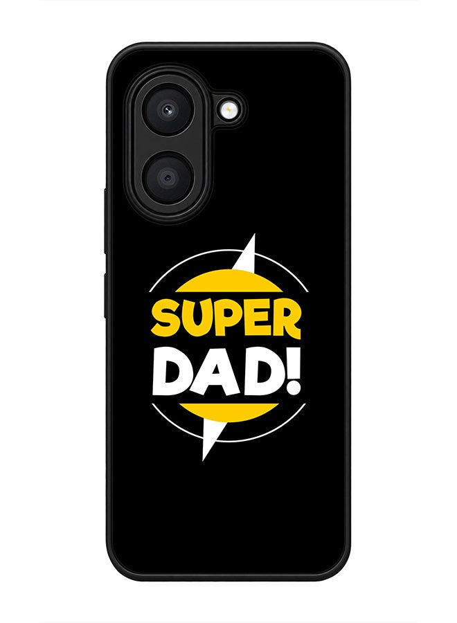 Stylizedd Rugged Case for Honor X7e 4G / Play 80 Plus 5G- Slim Fit Hybrid Rubber Cover Super Dad - Image 1