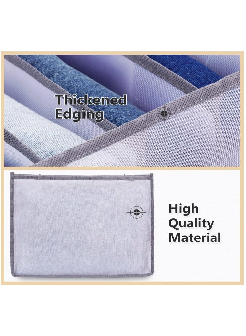 إيباسكت (2قطعه) من منظم ملابس  قابل للطي من ايباسكيت    مقسمات الأدراج للملابس والجينز وصندوق تخزين الخزانة حل تنظيم خزانة الملابس نسيج متين وجيد التهوية منظم خزانة موفر للمساحة(متعدد الالوان) - Image 3