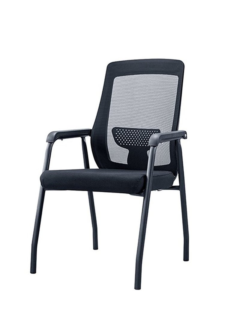 l'elefante Ergonomic Mesh Visitor Chair with Metal Frame – Comfortable Office Guest Chair with Padded Seat & Armrests – Sleek & Sturdy Design  - Image 1