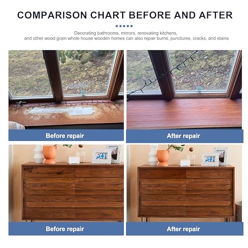 TIANLDD 27 FT Wood Grain Wallpaper Border, Removable Waterproof Mirror Border Peel and Stick,Bathroom Mirror Frame Border.(Reddish Brown Oak) - Image 2
