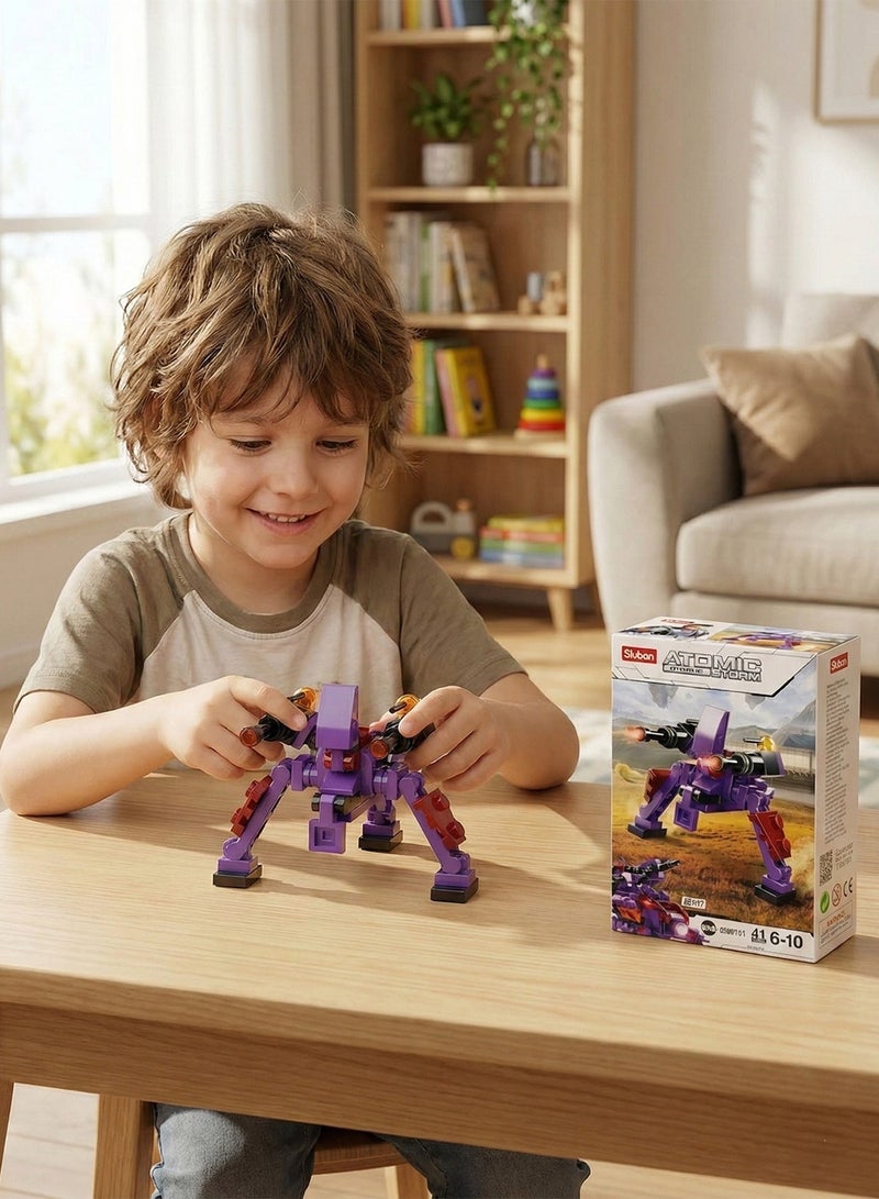 Sluban Atomic Storm Series  Black Monster Blocks 41 PCS - Image 4