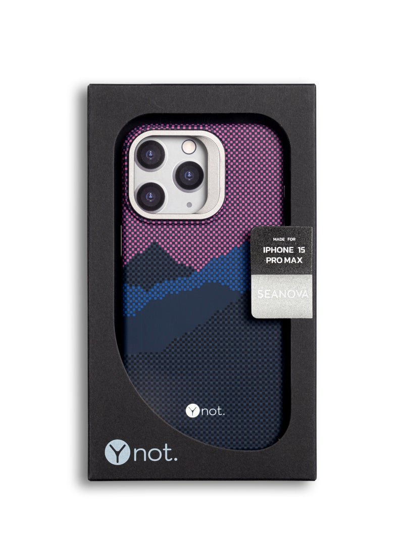 darc iPhone 15 Pro Case Carbon Fiber with MagSafe and Stand - Purple Sunset  - Image 3