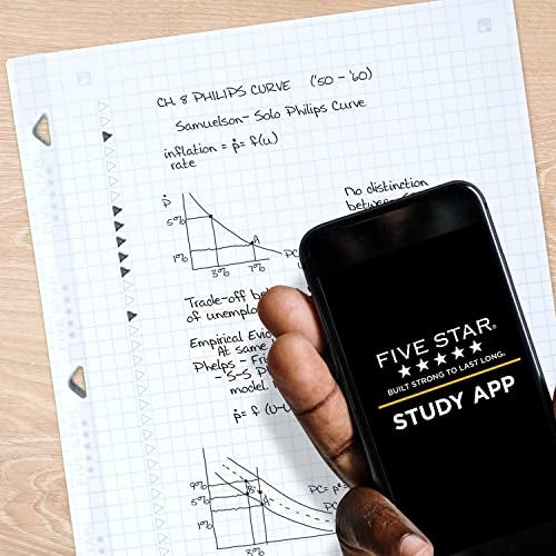 Five Star Loose Leaf Paper + Study App, 6 Pack, Notebook Paper, Graph Ruled Paper, 8-1/2" x 11", 80 Sheets per Pack, Reinforced Filler Paper, Fights Ink Bleed (170028) - Image 2