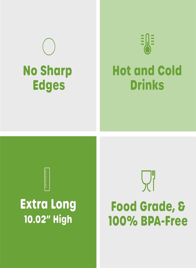 Comfy Package 10.02-Inch Long Plastic Straws [500 Count] Disposable Drinking Straws for Cold Beverages, Parties & Events - Assorted Colors - Image 4