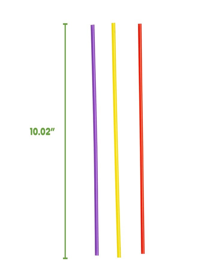 Comfy Package 10.02-Inch Long Plastic Straws [500 Count] Disposable Drinking Straws for Cold Beverages, Parties & Events - Assorted Colors - Image 2