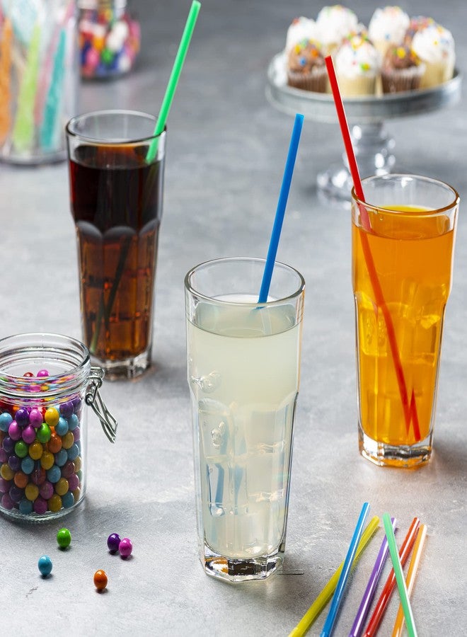 Comfy Package 10.02-Inch Long Plastic Straws [500 Count] Disposable Drinking Straws for Cold Beverages, Parties & Events - Assorted Colors - Image 3