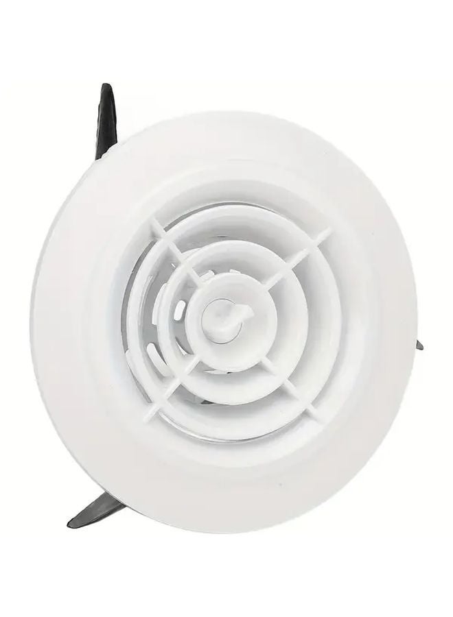 Rotating Adjustable Soft Vent Cover 3 Inch White Plastic Green Leaf Pattern Air Circulation - Image 1