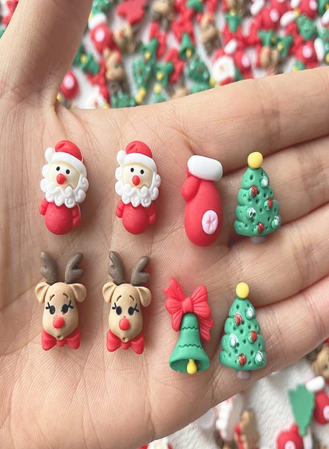 JALIYA 20pcs Christmas Nail Charms 3D Christmas Nail Art Charms Cartoon Santa Claus Elk Xmas Tree Gloves Bells Nail Designs Kawaii Charms for Nails Resin Nail Accessories for Women Nail Supplies Nail Decor - Image 2