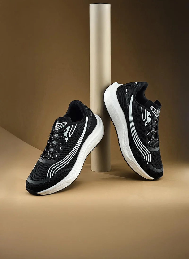 Campus Black Men Jarvis Yoga Max Lace-Up Running Shoes-Black for Men | Best Price UAE