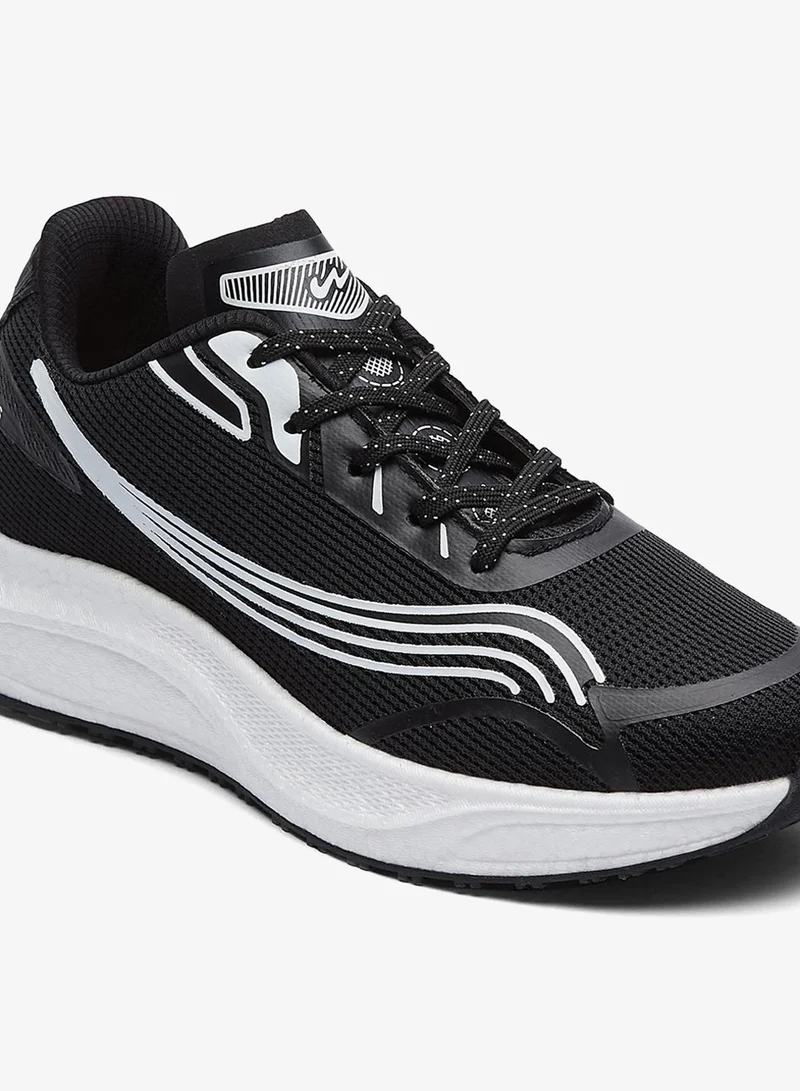 Campus Black Men Jarvis Yoga Max Lace-Up Running Shoes-Black for Men | Best Price UAE