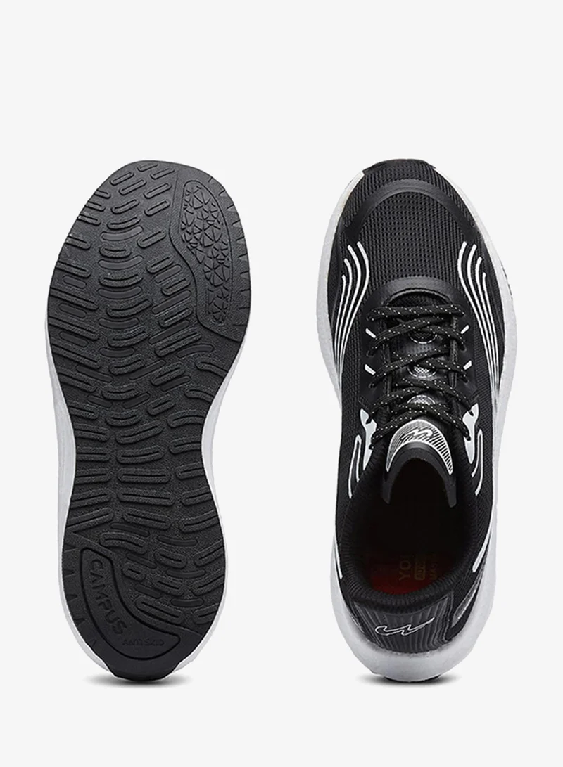 Campus Black Men Jarvis Yoga Max Lace-Up Running Shoes-Black for Men | Best Price UAE