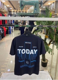 BLUE MAX COTTON Men's Round T-shirt printed  - Image 2
