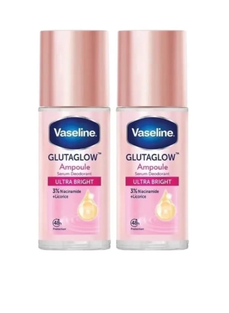 Vaseline 2 pieces Vaseline Bright & Renew Gluta Glow Serum Deodorant, 2* 45 ml. - Image 1