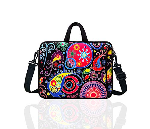 TAIDY 12.5-Inch Laptop Shoulder Bag Sleeve Case With Handle For 11.6" 12" 12.2" 12.5" Netbook/Macbook Air Pro (Classic Colourful) - Image 1